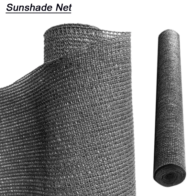 2mx100mBlack Shade Cloth Sunblock Mesh Cover Taped Edge With Grommets Sun Net For Pergola Plants Greenhouse Gardens Patio Canopy