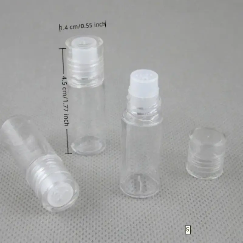 New 5Pcs Mini Clear 3ml Empty Loose Powder Container Plastic Bottle With 3-hole Plug Sifter Refillable For Eye Shadow Cosmetic