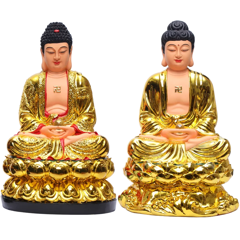 

1pc Buddha tools are enshrined at home, and Buddha statues are gilded with resin home decor figurine Religious