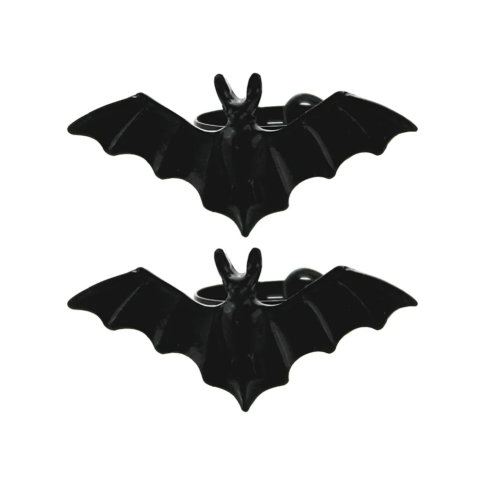 

Набор из 3 черных пластиковых регулируемых колец в виде летучих мышей для Хэллоуина, легкие, для детей и взрослых, аксессуар для вечеринки