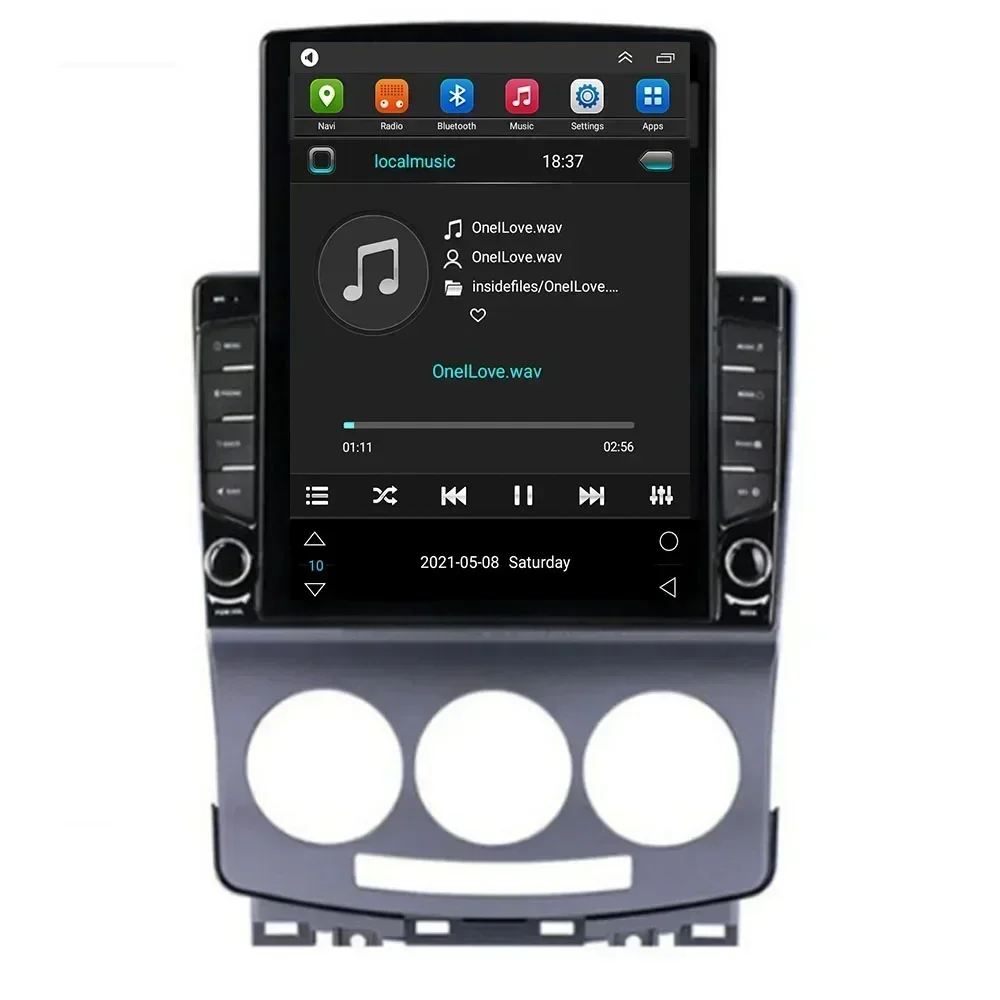 Autoradio Android 9.7 ", GPS, lecteur multimédia, vidéo, CarPlay, 2 DIN, écran vertical, sans DVD, pour voiture Mazda 5 (2005-2010)