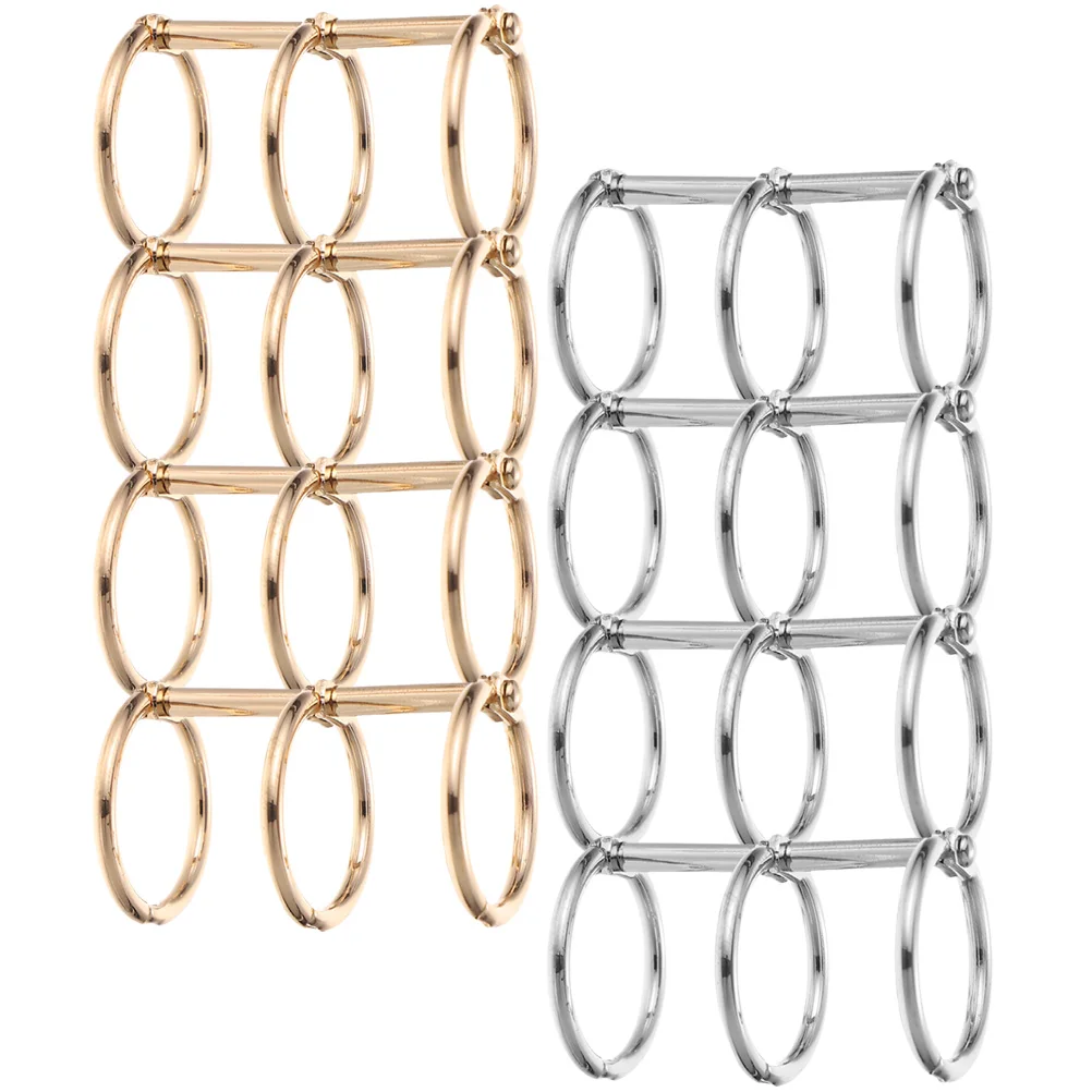 8 قطعة حلقات الموثق المعدنية الثقيلة لورق أوراق فضفاضة 3-حلقة نظام التجليد المشاريع الحرفية مخطط منظمة مكتب المدرسة