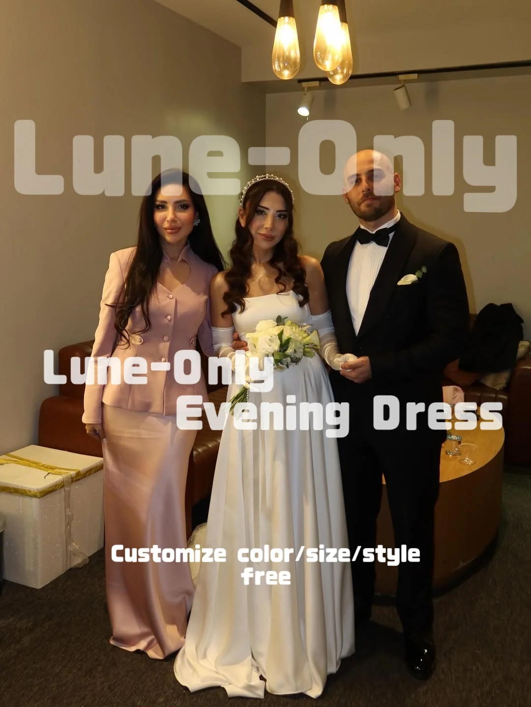 カスタマイズされた長袖のハート型カットジャケット付きイブニングドレス、フォーマルな機会に最適なピンクの2ピースプロムドレス、パーティガウン