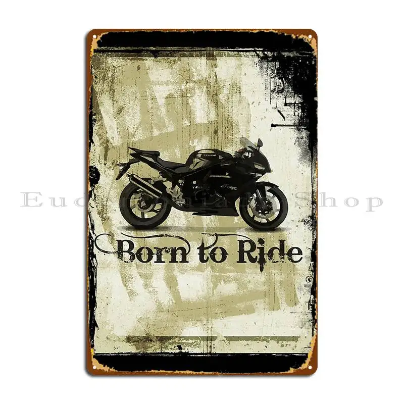 Motor Cycle Motif Metal Sign Decoration Custom Create Kitchen Pub Tin Sign Poster