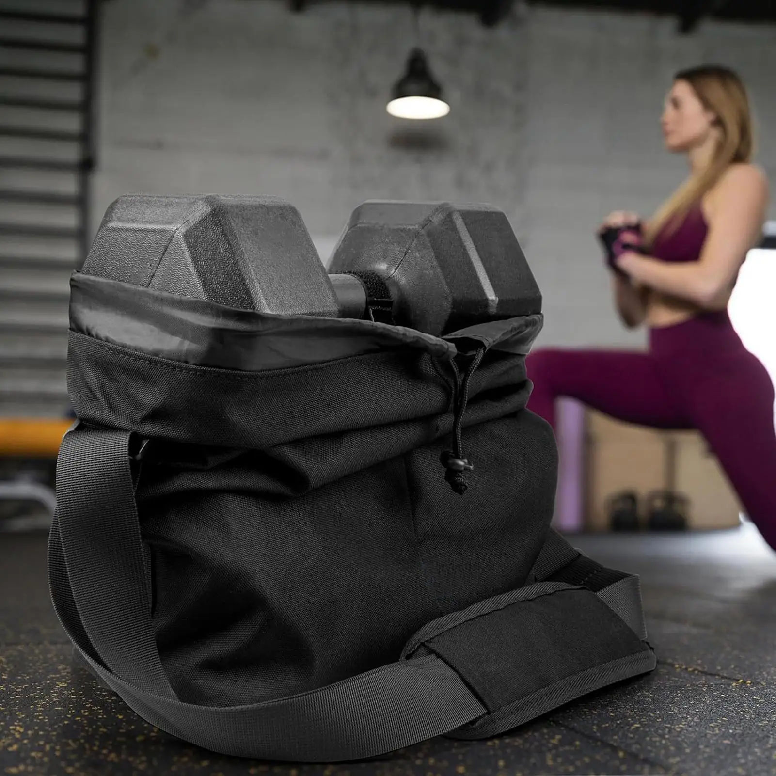 Gym Bags For Men Drawstring Design Carry Case With Adjustable Strap Sports Duffel Bags For Fitness Training Camping Workout