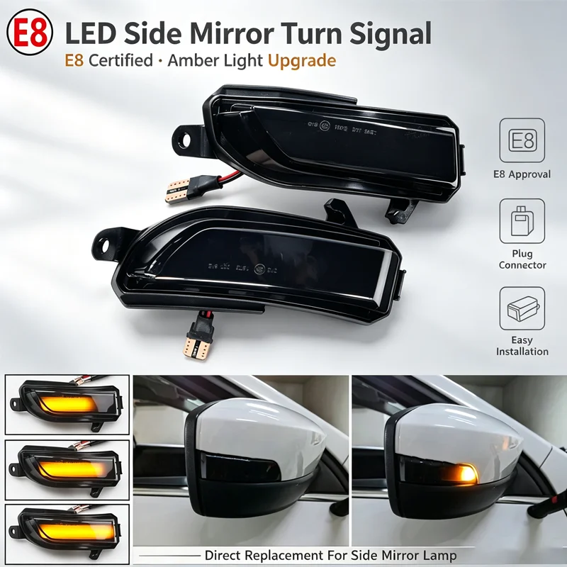 For Skoda Octavia Rapid Fabia reversing rearview mirror LED signal running water turn signal light.signal lamp assembly.car ligh