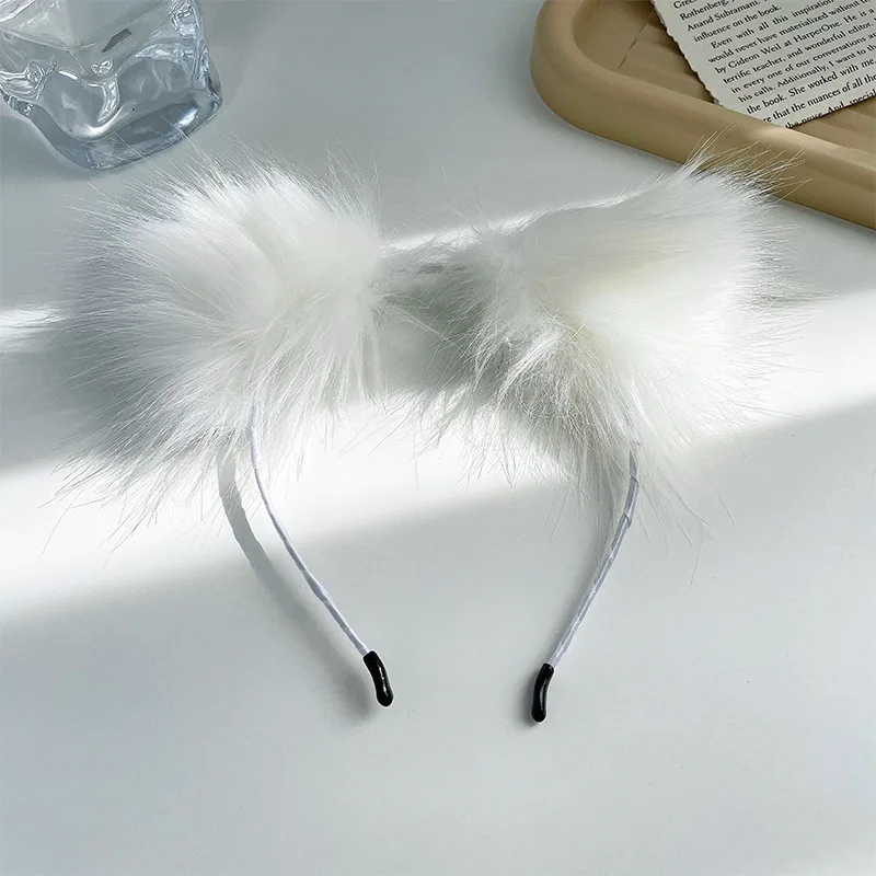 Plüsch-Spitzen-Katzenohren-Haarband mit Glöckchen für Damen, koreanischer Stil, elegantes Mode-Haarband für Mädchen, Party, Cosplay
