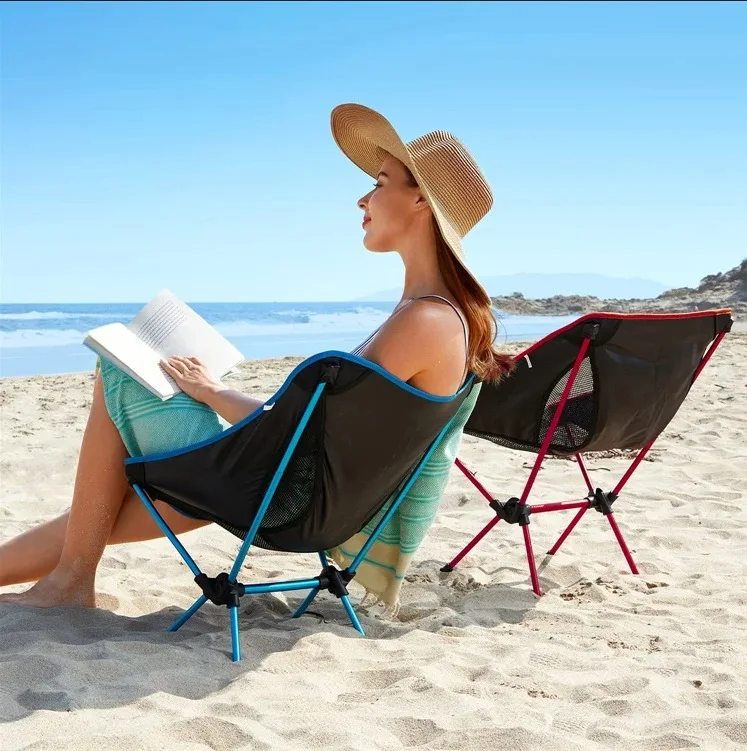 

Outdoor Camping Portable Folding Ultra-light Aluminum Alloy Fishing Chair Outdoor Beach Leisure Moon Chair Leisure Sketch Chair