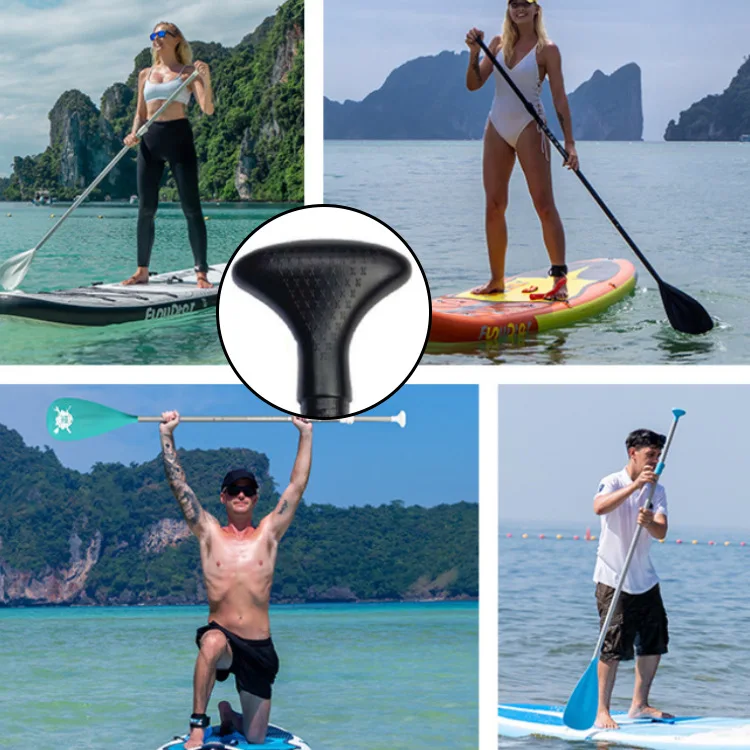 SUP Paddle Anti-Slip Handle Kayak PE Grip Boat Oar T-Handle Adjustable Replacement 2024 New  Surfing Accessories High