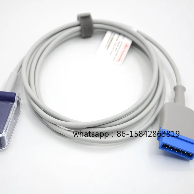 GE-Marquette SpO2 Adapter Cable 2021406-001, 11Pins To 9Pins 2.2m Length Compatible Medical Consumables