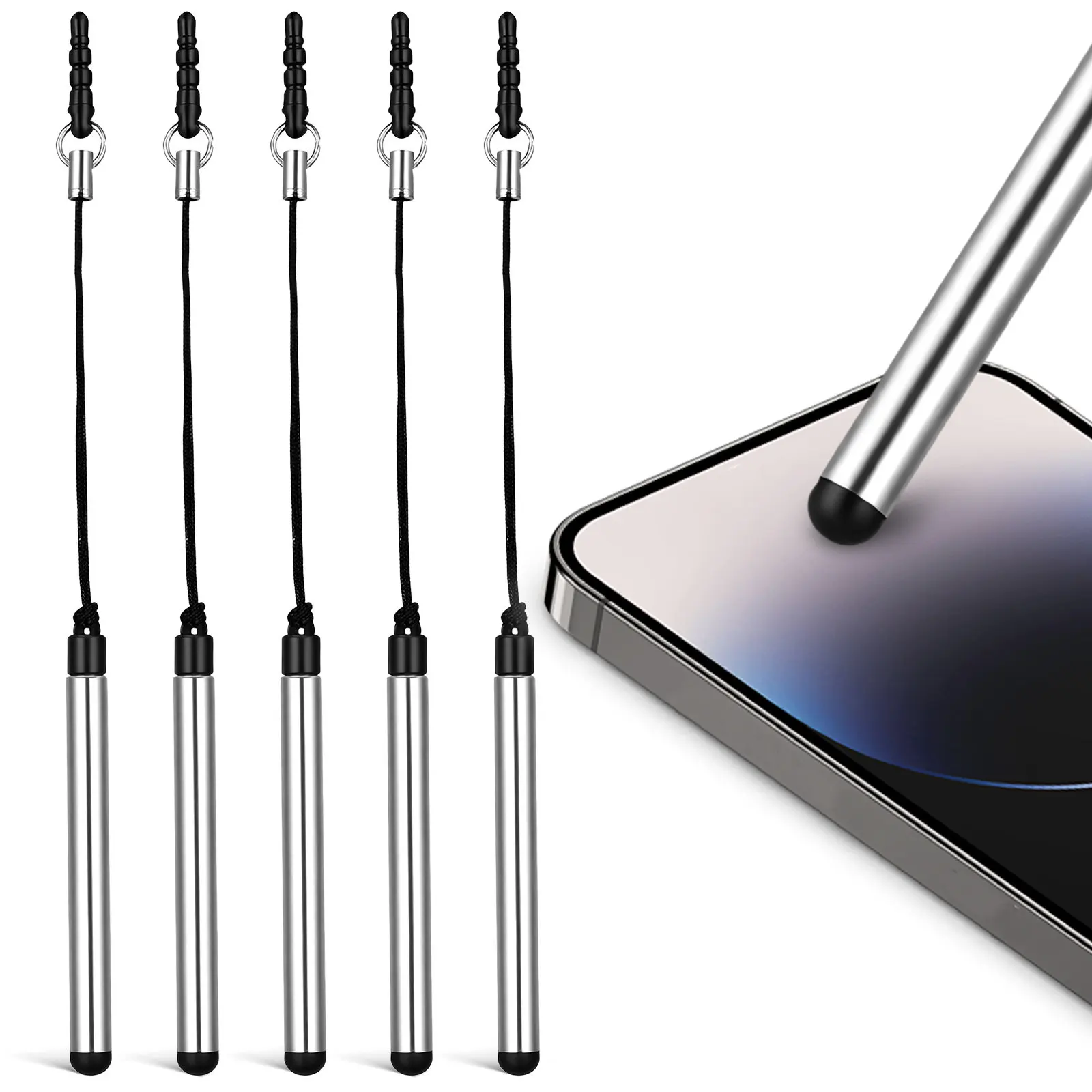 

5Pcs Touchscreen Stylus Pens Capacitive Screen Pen Portable Phone Tablet Smooth Responsive Stylus Touch Screen Pen