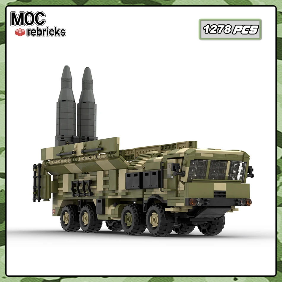 Heavy Armored Vehicle Iskandar Missile Building Blocks Model Military Battlefield Series Assembly Bricks Toy Children\'s Gifts