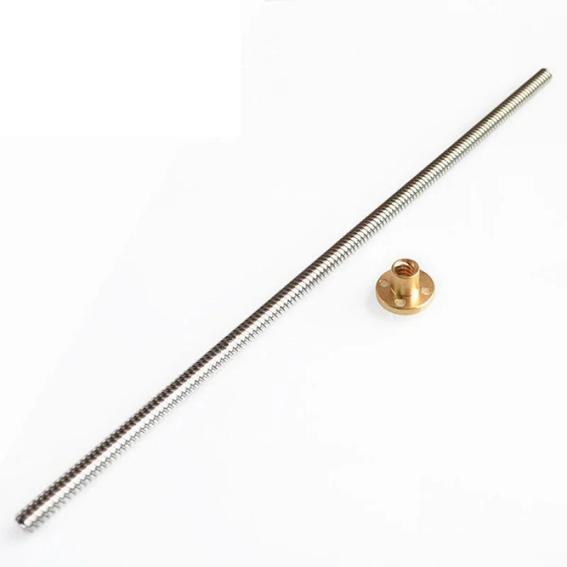 برغي رصاص شبه منحرف T8 مع صامولة، ملحق نقل محرك متدرج للطابعة ثلاثية الأبعاد 300 مم