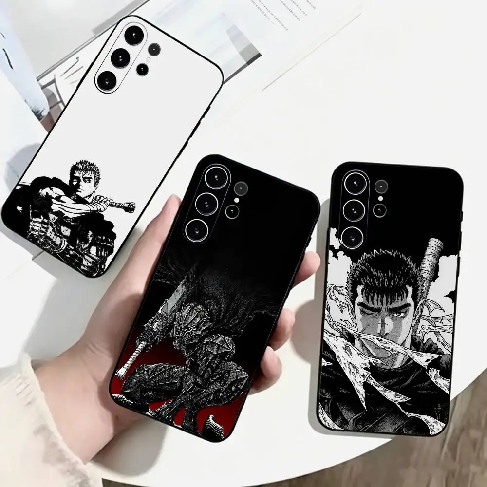 Anime B-Berserk G-Guts  Phone Case Black Silicone Soft For Samsung S26,S25,S24,S23,S22,S21,S30,Ultra,Plus,Fe,Lite