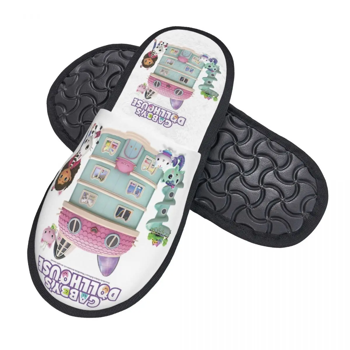 Custom Gabbys Dollhouse Group Logo Soft Memory Foam House Slippers Women Gabby Mermaid Cozy Warm Anti-Skid Slipper