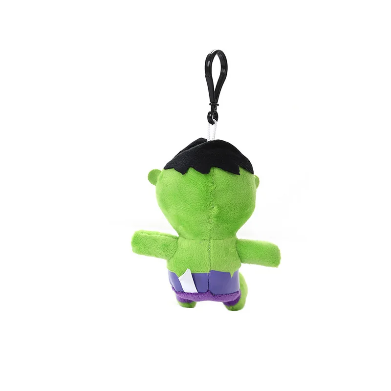 12CM Marvel Spiderman Plush Toy Cartoon Anime Hulk Iron Man Captain America Thor Batman Soft Stuffed Keychain Pendant Kid Gift