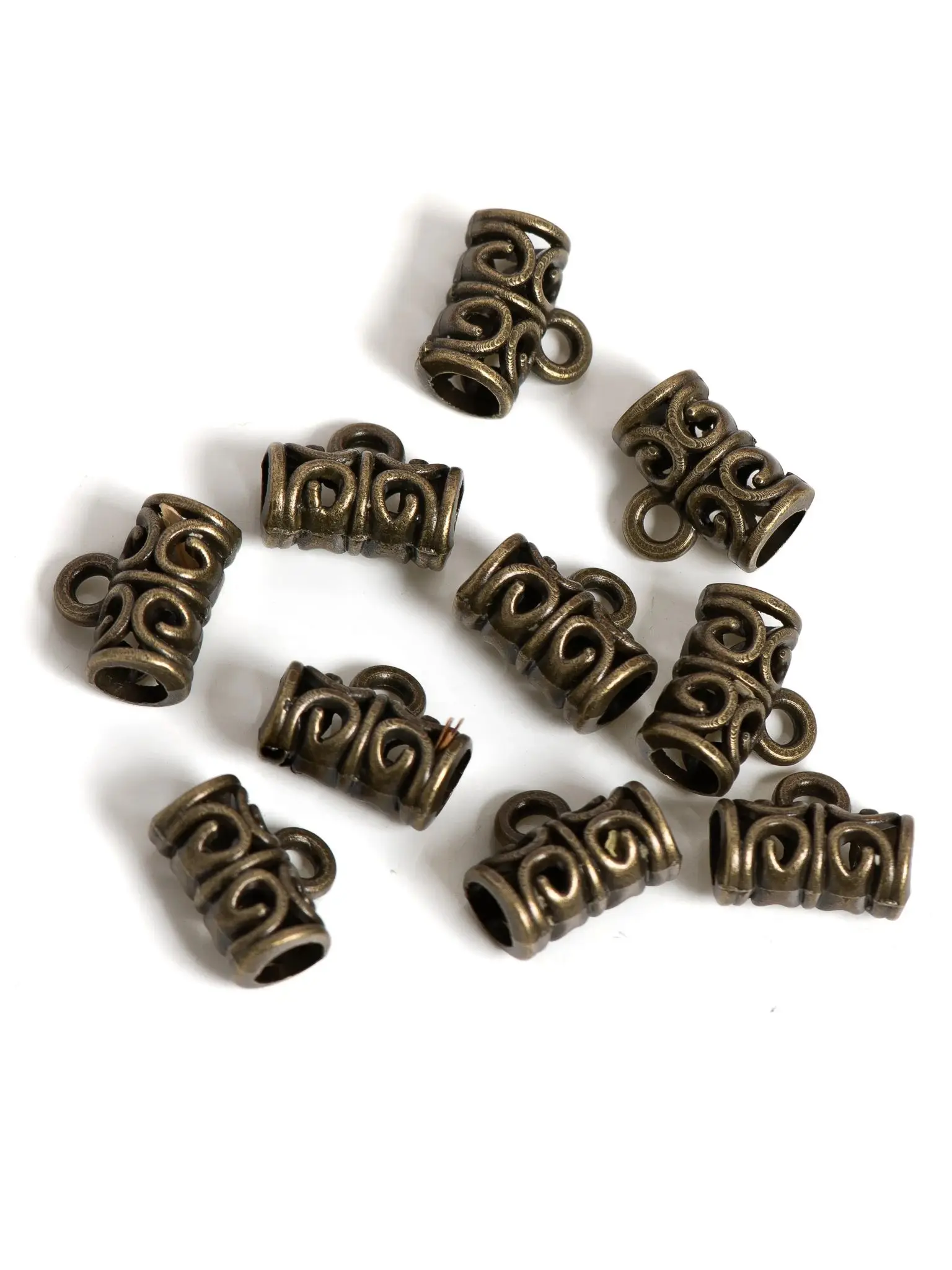 Jewelry finding & components parts Handmade beaded material diy jewelry accessories Tibetan bend pendant drop #JZ229