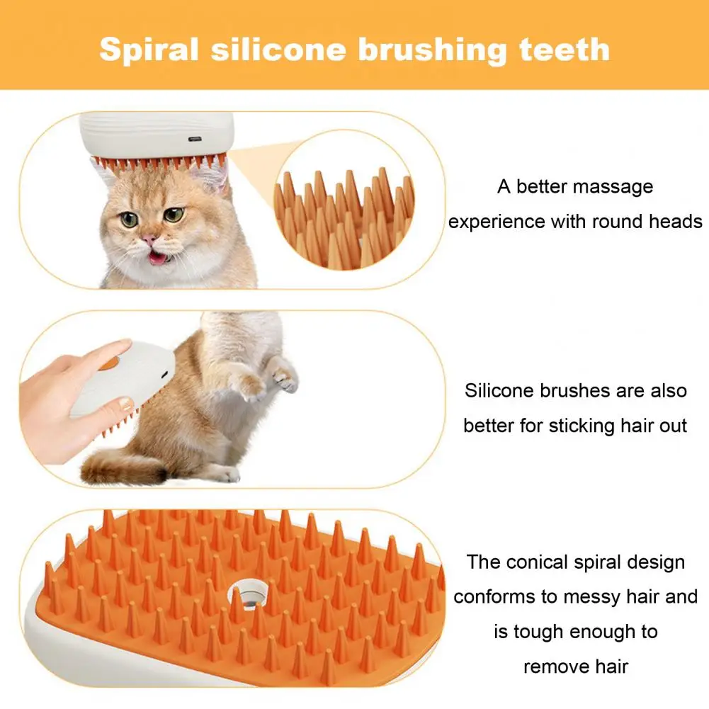 

Self Pet Brush Electric Cat Grooming Brush with Steam Function for Massage Hair Removal Self Pet Tool for Cats Usb for Cats