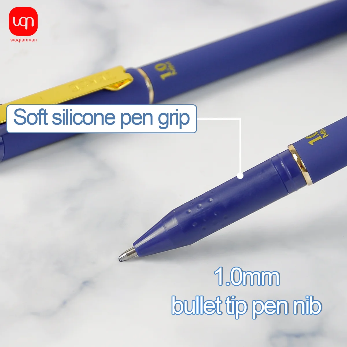 Blauer Gelstift, 1,0 mm, hohes Aussehen, große Kapazität, glatte, schnell trocknende Tinte für Schule und Büro, 3/6/12-teiliges Set – Detail 3