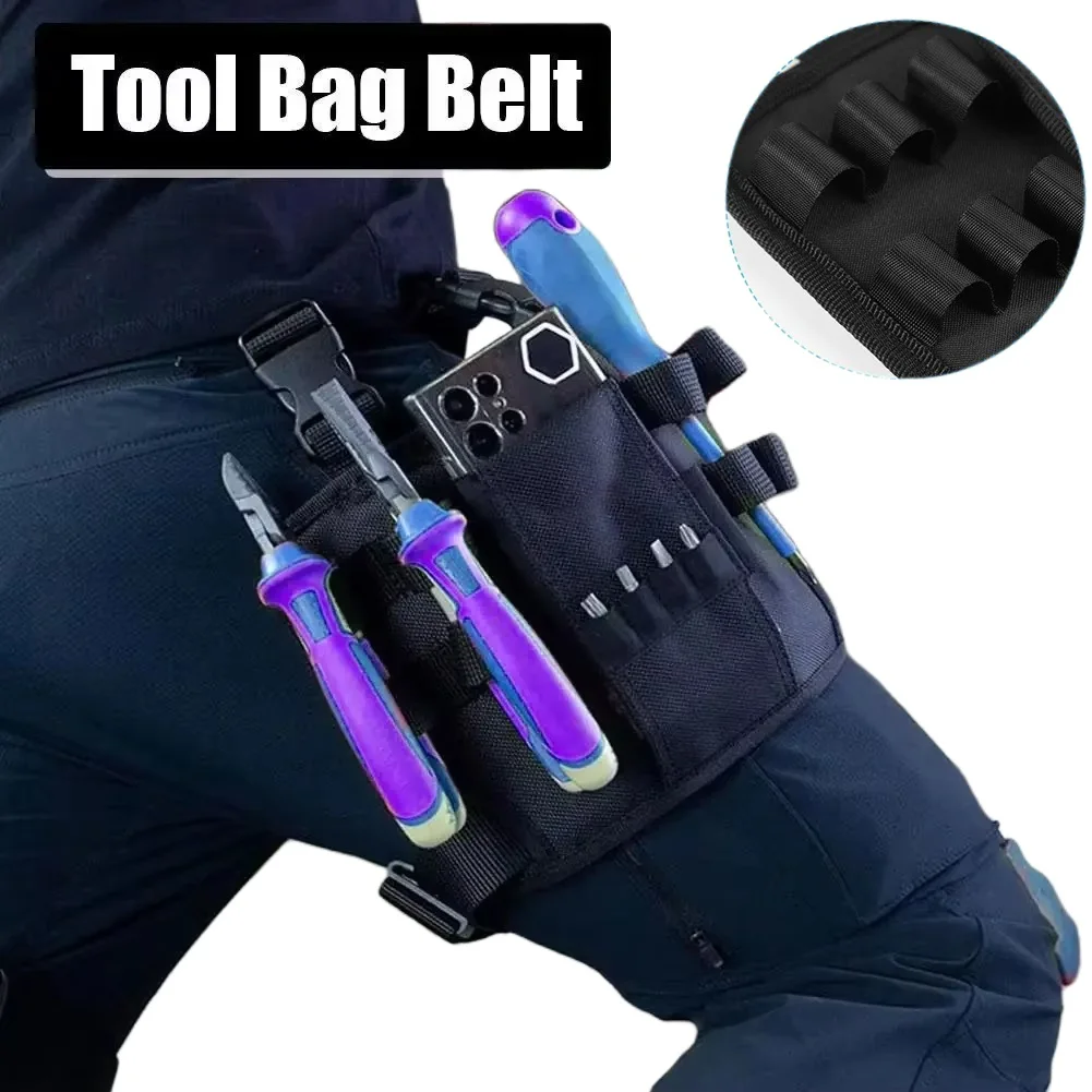 

Ежедневная многофункциональная сумка для инструментов, держатель для набора сверл, карманная сумка, чехол для электрика, чехол для ручки, ремень для инструментов, гаечный ключ, молоток, отвертка