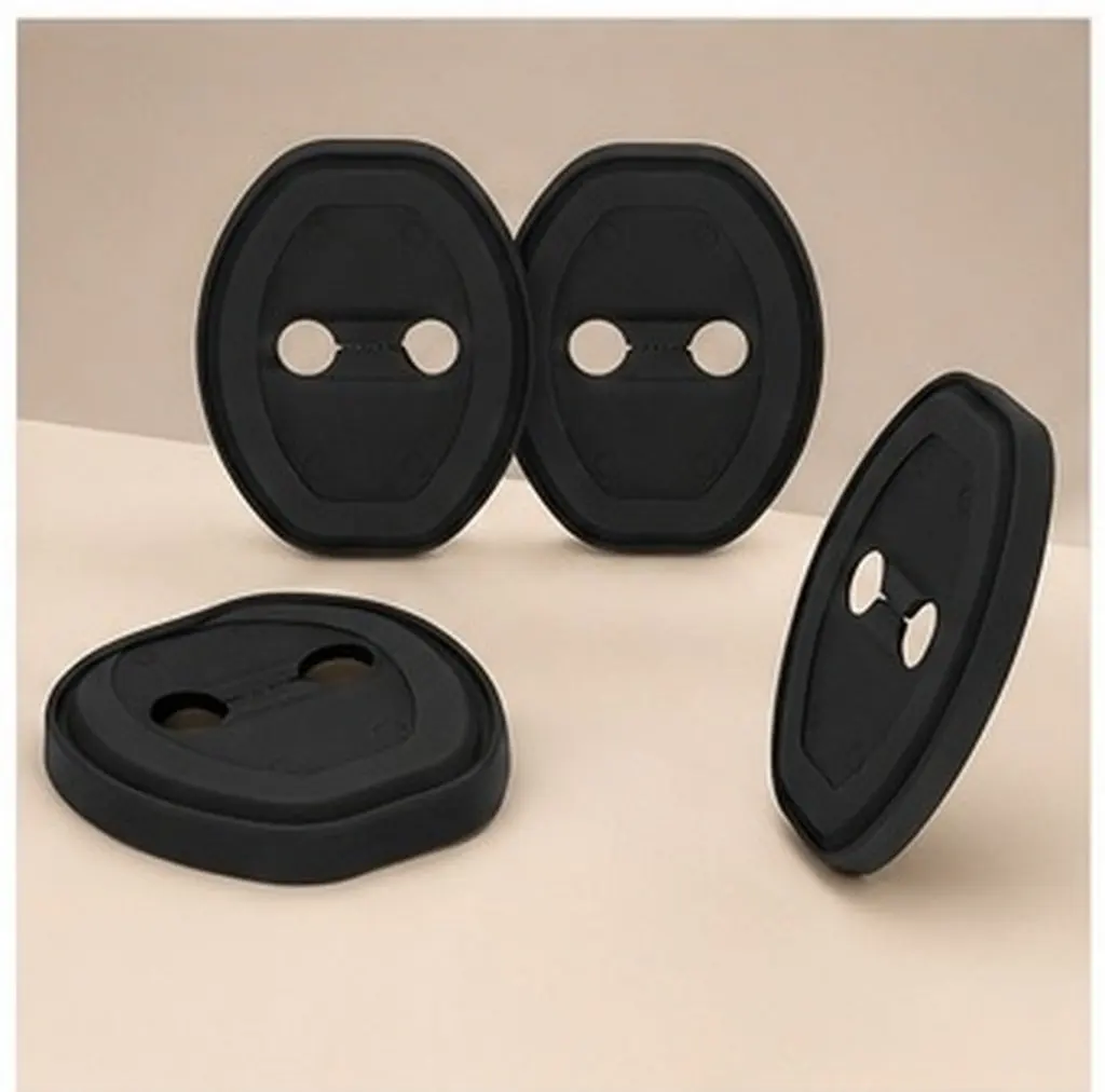 4Pcs Silicone Car Door Lock Protective Cover Shockproof Door Latch Protector Universal Car Lock Protection Pad