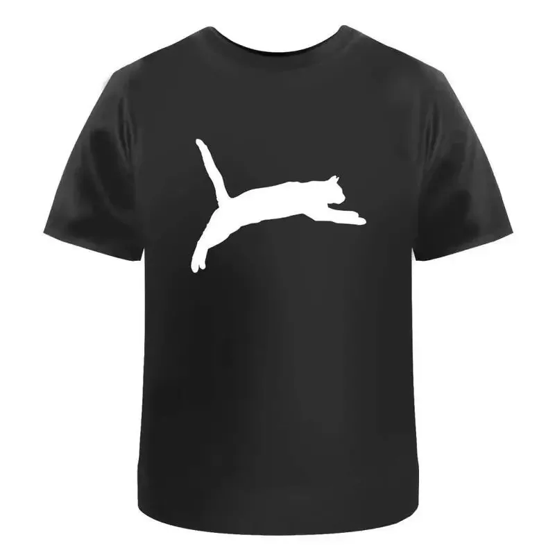 Jumping Cat' Cotton T Shirt Ta013565