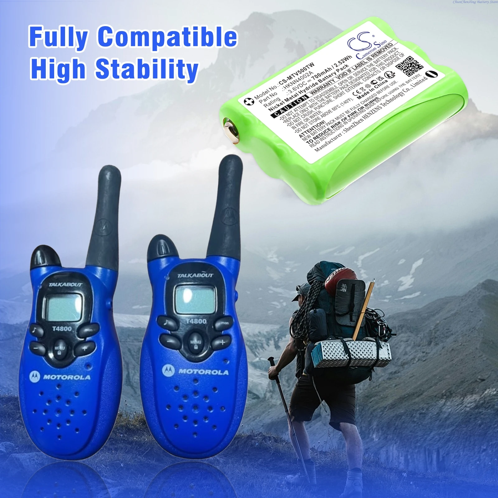 

3.6V 700mAh/1500mAh Two-Way Radio Battery 4002A HKNN4002A for Motorola TalkAbout FV300,FV500,FV600,FV700,FV800,T9580,T9550,T9500