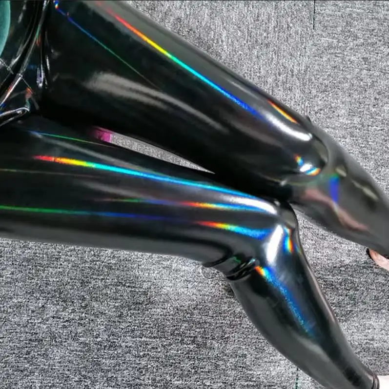 Dazzing Farben Pu Lederhose Frauen große Größe helle schlanke Leggings hohe Taille Hüftlift Strumpfhose Mode dünne dehnbare Pu Hose