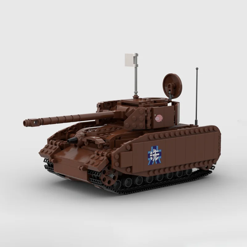 Modelo de carro blindado Moc Building Bricks Tanque modular no 4 blocos modulares de tecnologia modelo conjunto de Natal brinquedo DIY presente de construção