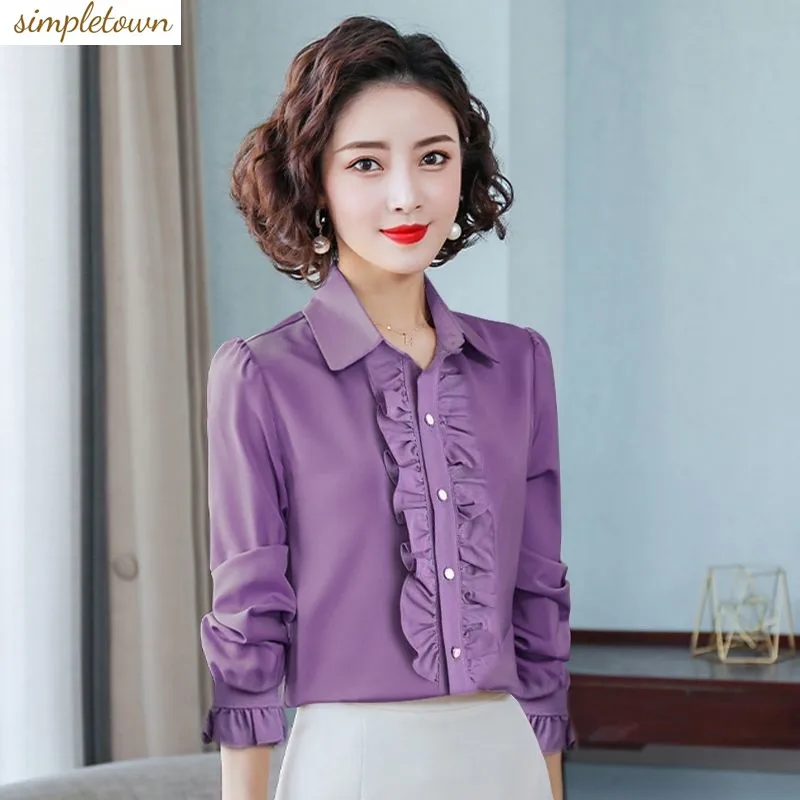 

2024 Chiffon Shirt Spring/Summer Korean Edition New Long Sleeve Design Fashionable and Versatile Shirt Trend