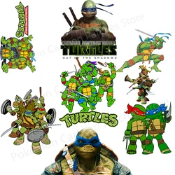 Teenage Mutant Ninja Turtles Fusible Patch Sticker Clothing Thermoadhesive Anime Patches for Men DIY T-shirt Decor Applique Gift