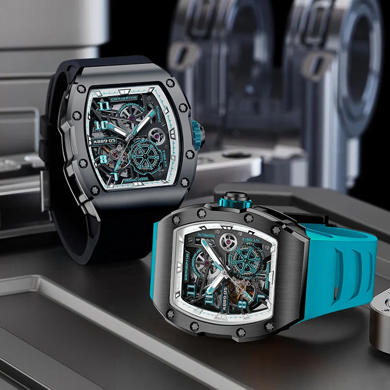 

2024 Fashion Mens Mechanical Watch Automatic Watches Graffiti Dial Auto Richard Pagani Styles Steel Wristwatch Relogio Masculino