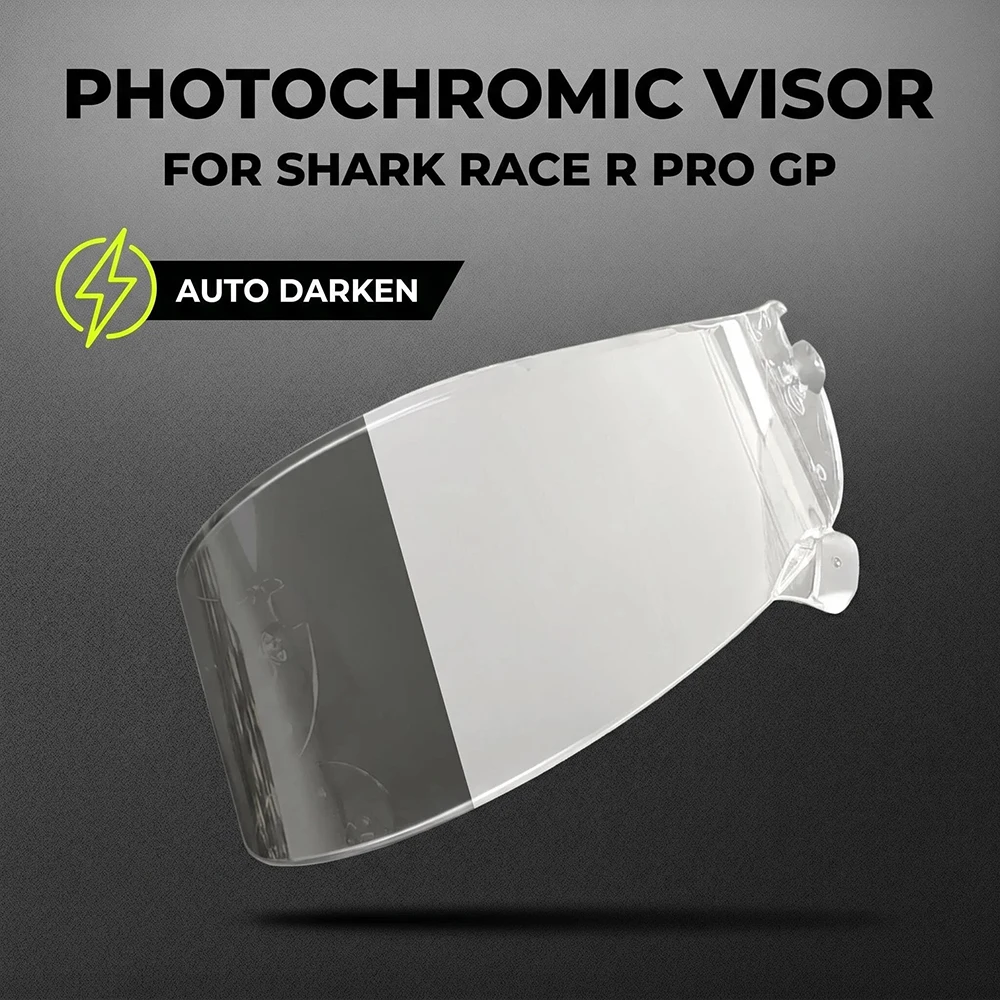 Motorcycle Helmet hromic lens For Shark Race R Pro GP Helmet Photochromic Visor Uv Protection Casco Moto Visera Sunshield