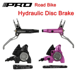 IIIPRO 2 Piston Road Bike Hydraulic Disc Brake Caliper Flat Mount Oil Brake 140/160mm Full CNC Caliper for BMX Raceing Cycling