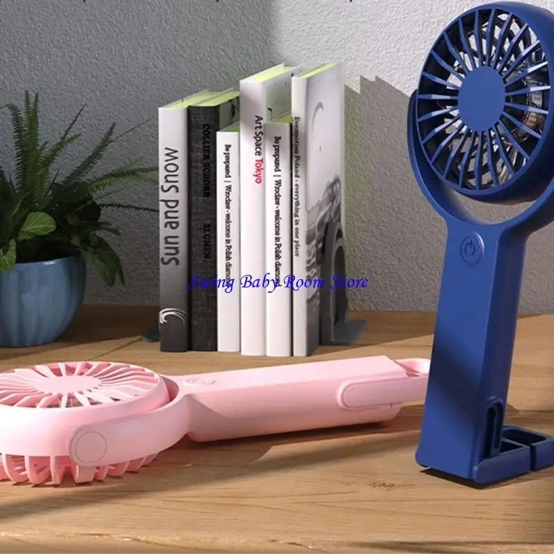 K1ad портативный вентилятор 1200 мАч аккумулятор с батареей ручной работы 5 -скоростный USB -перезаряжаемый вентилятор