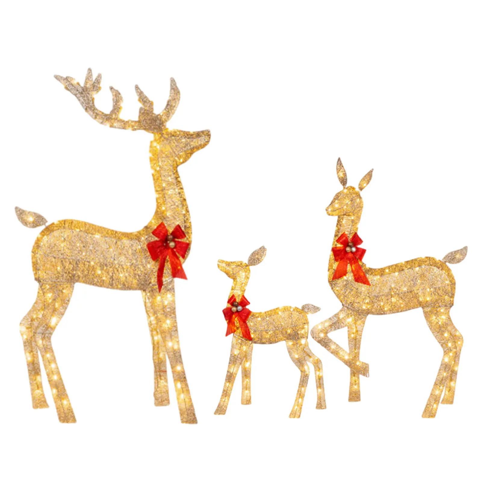 Luminous Reindeer Decor Waterproof Outdoor Christmas Lights These LED Lights Feature Reindeer As shown