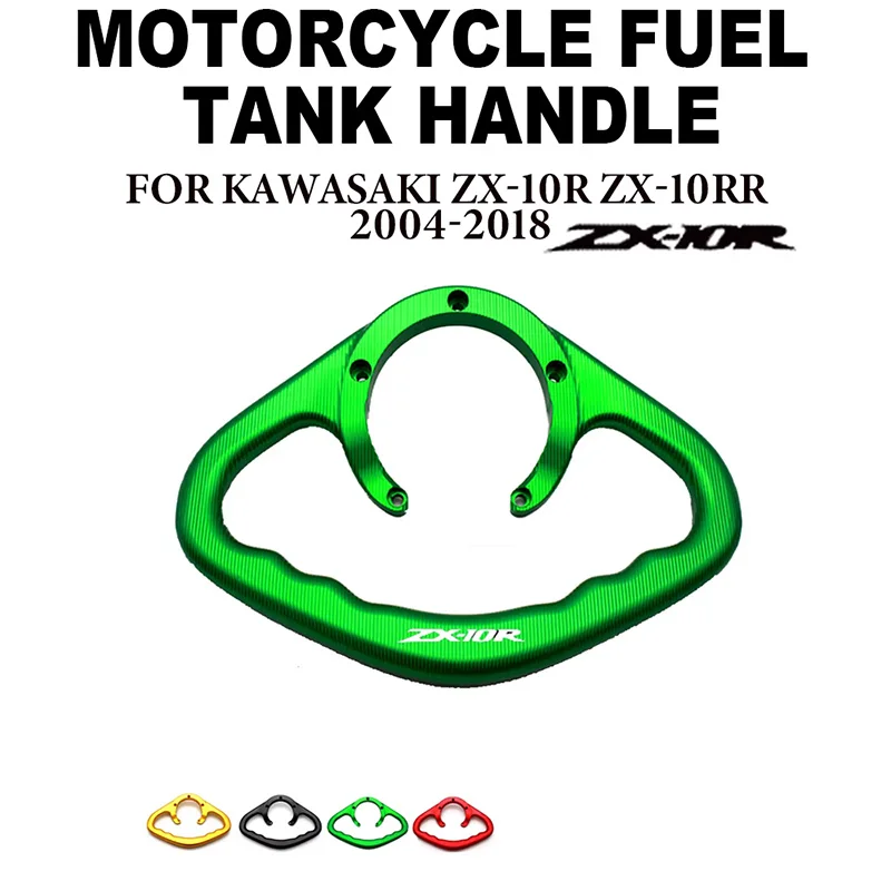 Cocok untuk KAWASAKI ZX-10R ZX-10RR 2004-2018 aksesori sepeda motor CNC menangani batang tangki bahan bakar pegangan sandaran tangan