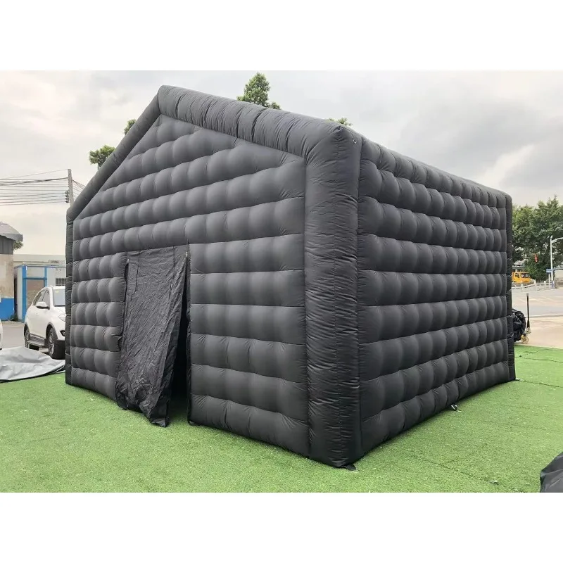 

Large Black Inflatable Cube Disco Tent Square Gazebo Event Room Big Mobile Portable Night Club Party Pavilion (20ftx16.5ft)