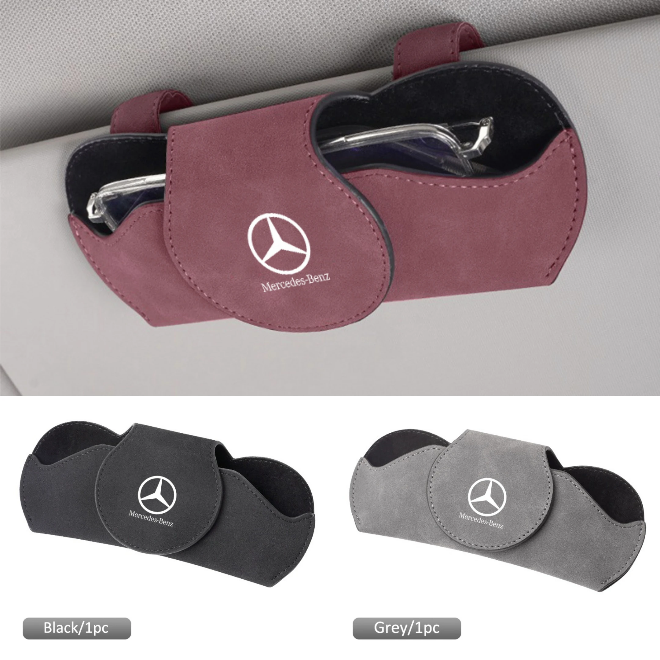 Clipe de Óculos para Quebra-Sol de Carro, Suporte de Óculos para Mercedes Benz W212 W213 W205 W177 W247 W176 CLS CLA CLK