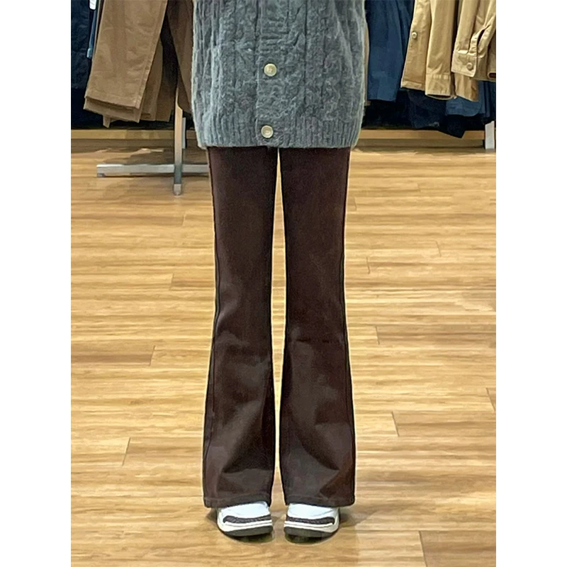 

Джинсовые джинсы-колокольчики с высокой талией, женские осенние новые прямые брюки больших размеров длиной до пола, модные хлопковые эластичные джинсы