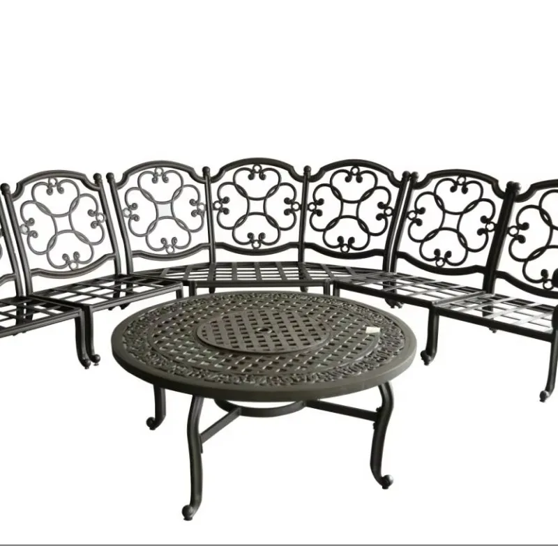 Sofá de exterior com almofadas