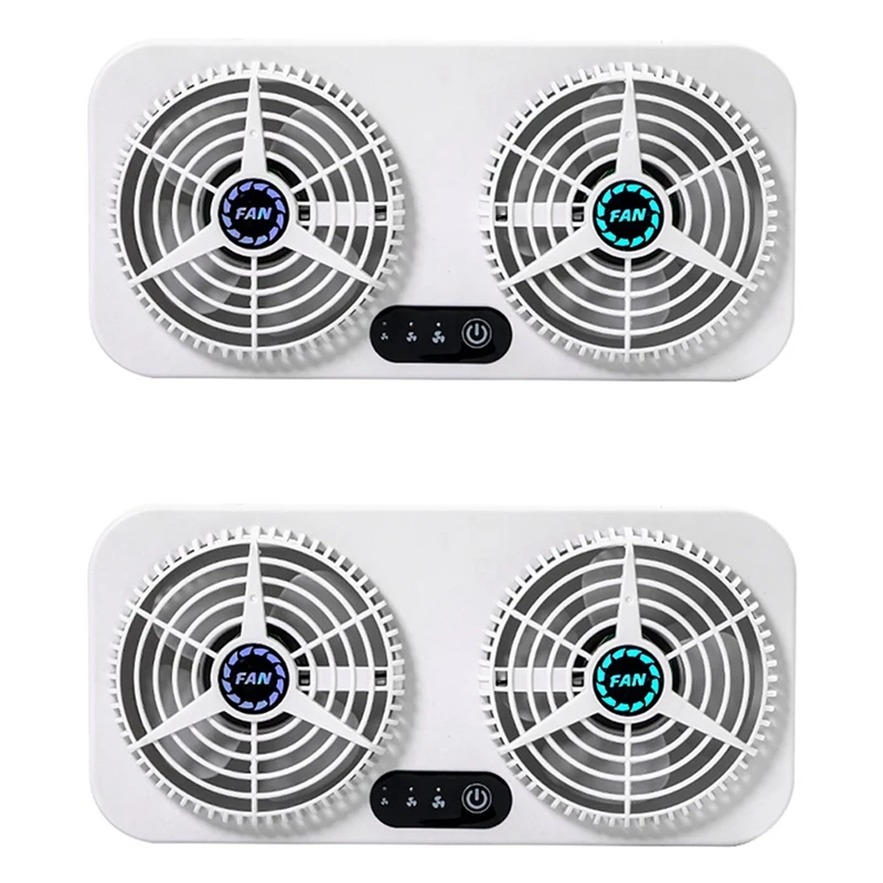 

2X USB Car Cooling Tool Car Exhaust Fan Vehicle Air Circulation Smoke Exhaust Fan Car Ventilation Fan For Car Home