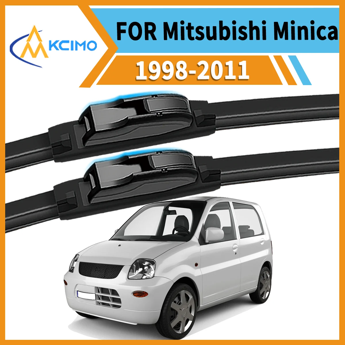

2PCS Car Front Wiper Blades for Mitsubishi Minica H42/H47 1998-2011 Crystal Clear Visibility & Enhanced Driving Safety
