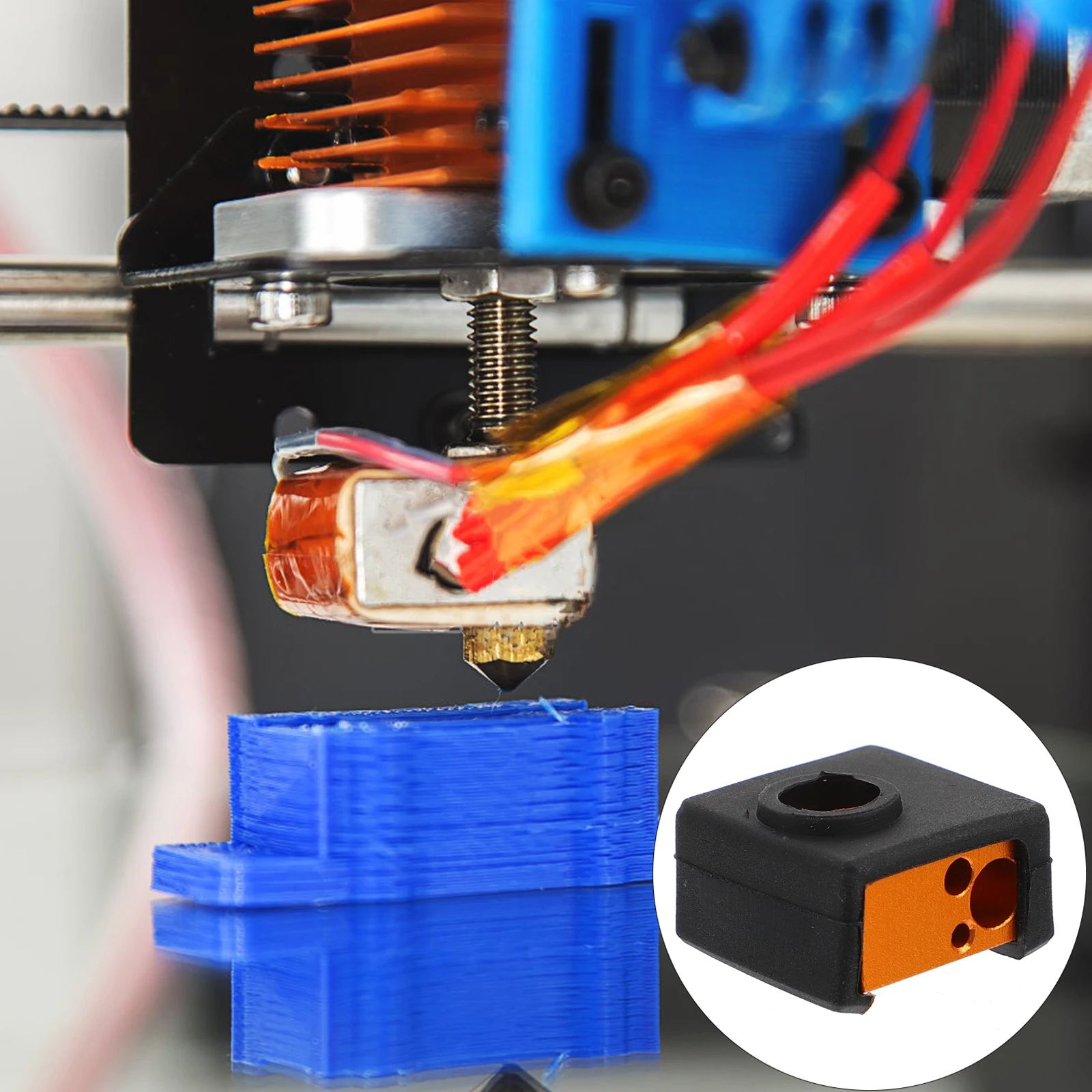 

1 set 1 Set Heating Block Heat Sink Kit For 3D Printer Extruder Throat Tube Aluminum Heater Block Replacement Extruder Hot End