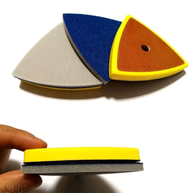 AP29 80x80mm Triangular Buffer Pad Self-adhesive Sandpaper Polishing Disc Universal Treasure Sander Shock-absorbing Pad
