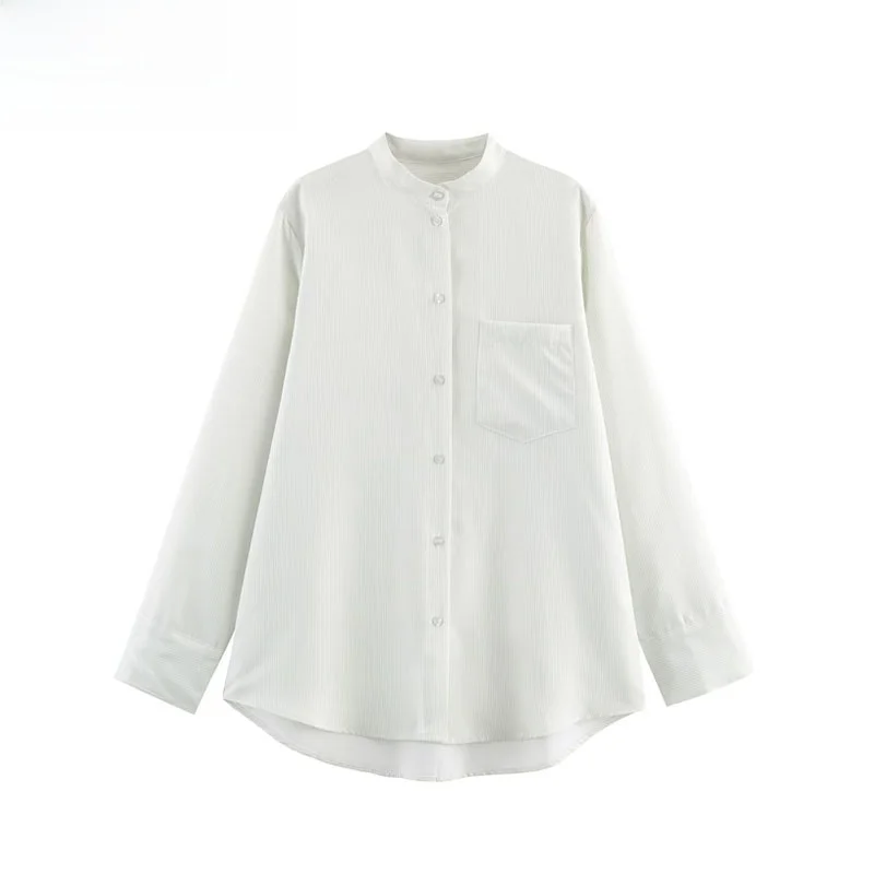 خريف جديد إمرأة طويل Sve فضفاض irt Faion Street Sle 2025 Wind ket مزين ألياف البوليستر متعددة الاستخدامات irt #1