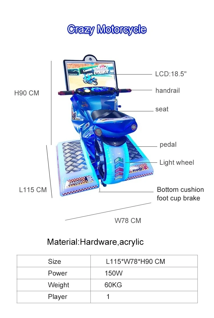 

Hot sales Coin Operation Kids Motorcycle Racing Arcade Video Game Consoles For Sale