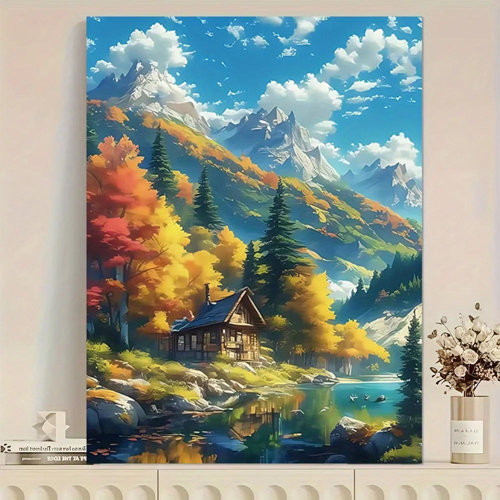 

500/1000/1200/2000PCS Puzzles for Adults Dreamy Autumn Mountain Scenery,Jigsaw Puzzles Brain Challenge Game Gift Home Decor