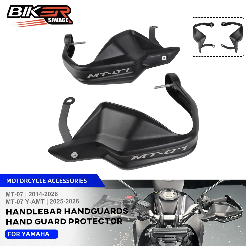 

MT07 2026 Handlebar Handguard For Yamaha MT-07 MT 07 Y-AMT Motorcycle Accessories Heighten Hand Shield Guards Lever Protector