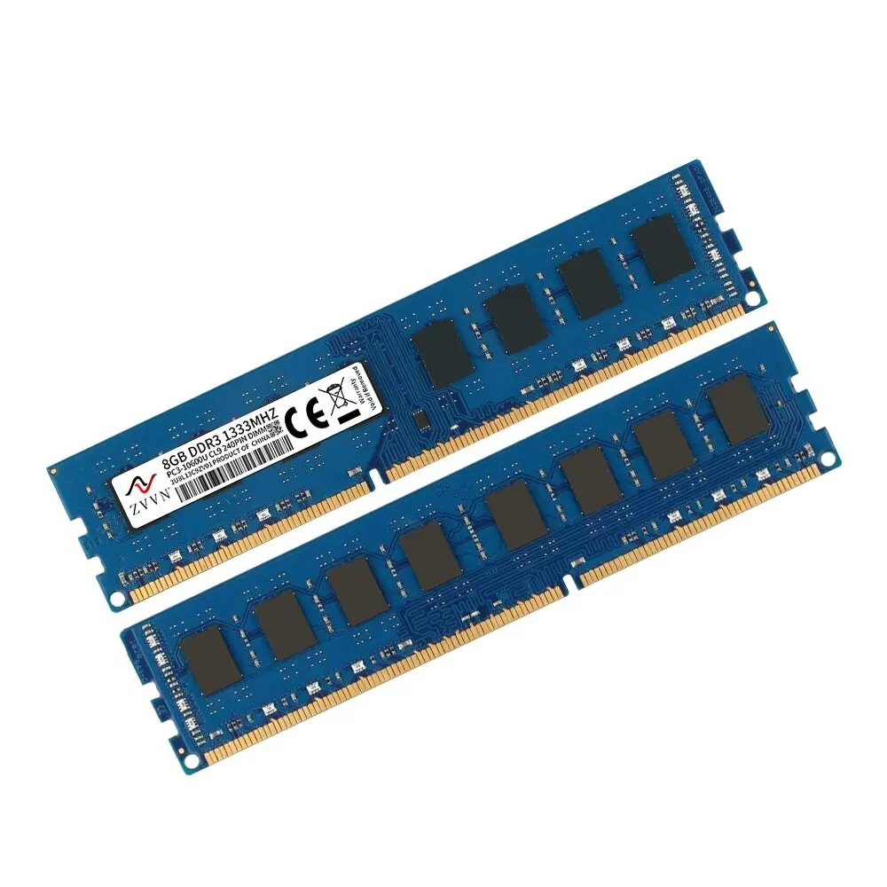 ZVVN Desktop Memory 8GB DDR3 1333 (PC3 10600) 1.5V DIMM RAM CL9 Computer Blue Model 3U8L13C9ZV01